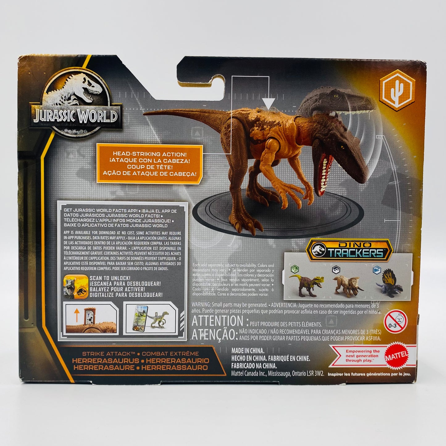 Jurassic World Dino Trackers Strike Attack Herrerasaurus carded action figure (2023) Mattel