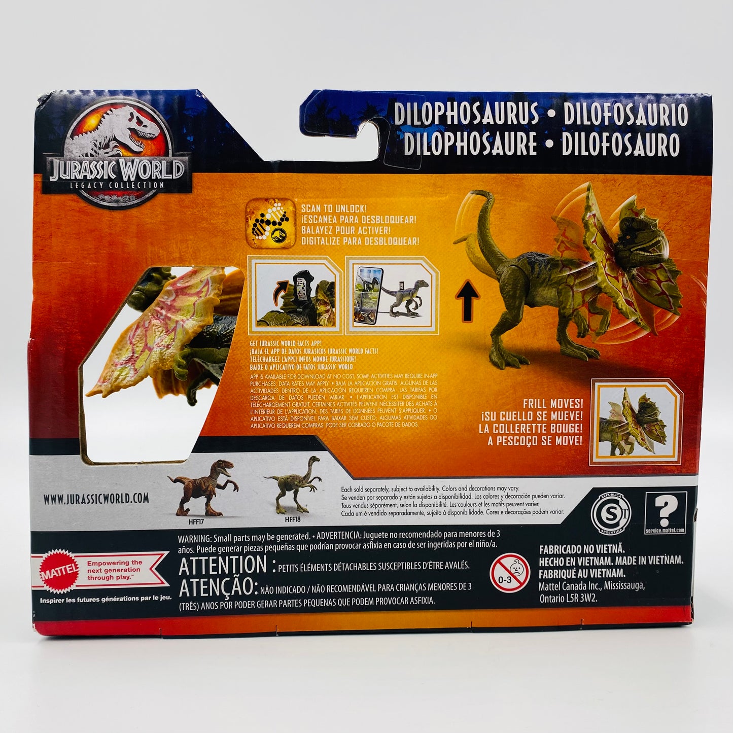 Jurassic World Legacy Collection Dilophosaurus carded action figure (2021) Mattel