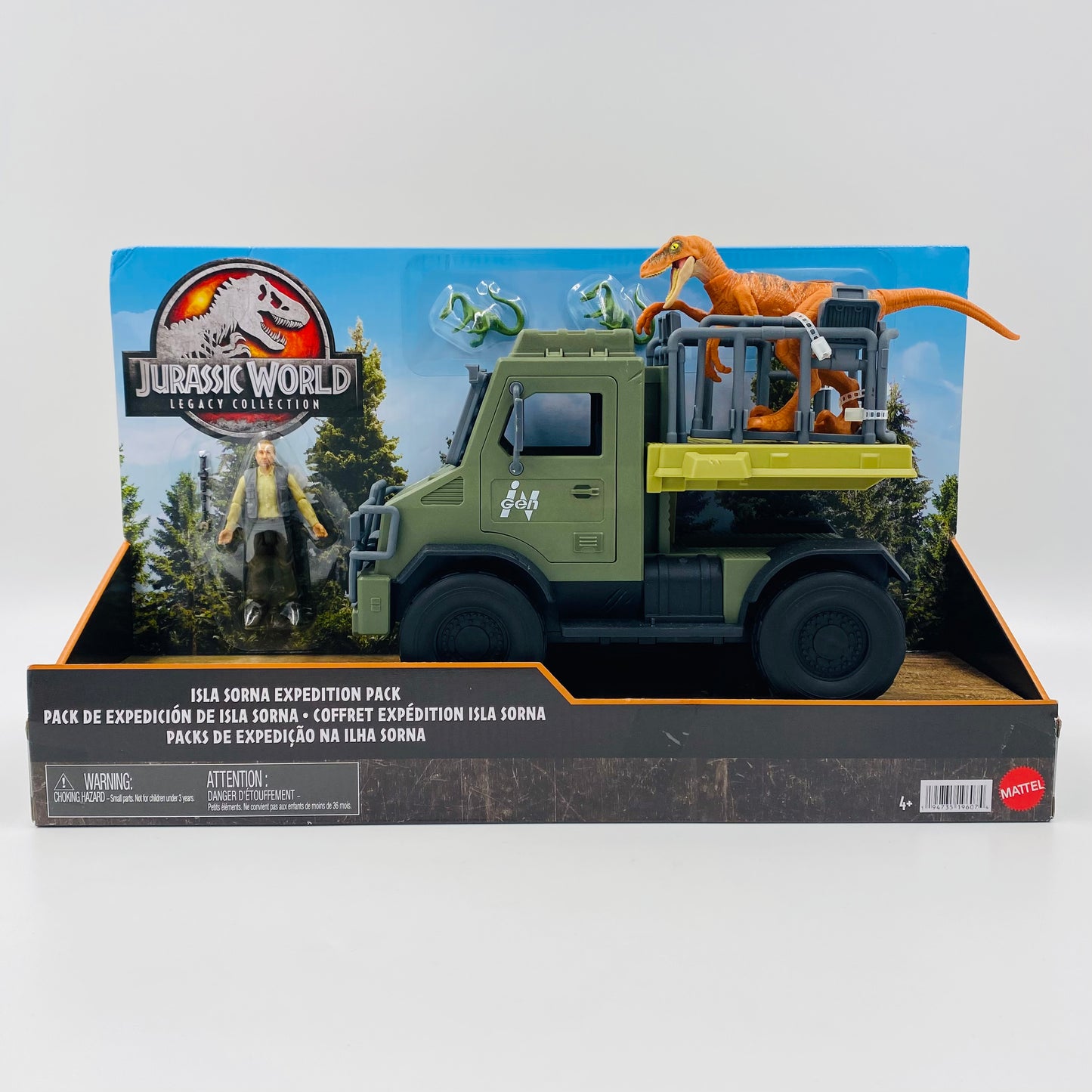 Jurassic World Legacy Collection Isla Sorna Expedition Pack boxed action figures & vehicle (2023) Mattel