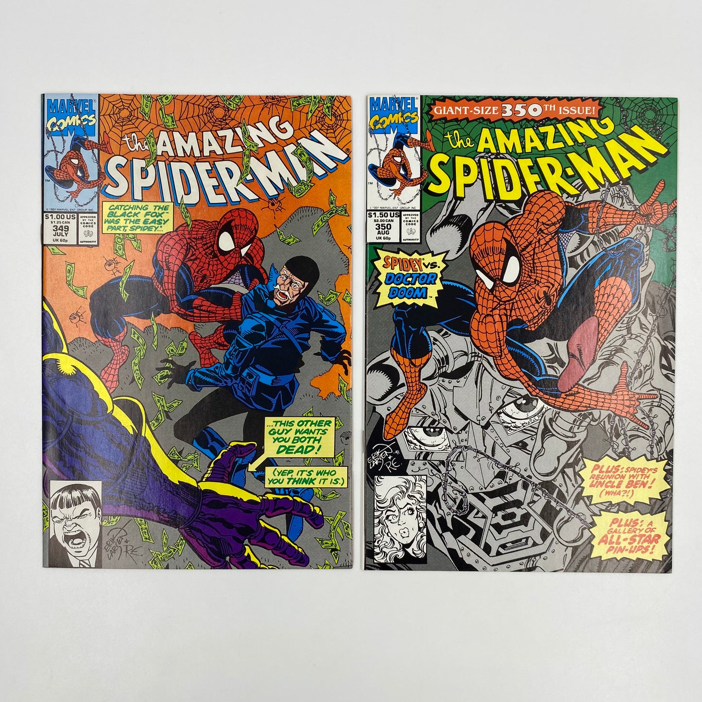 Amazing Spider-Man #349-350 (1991) Marvel (FN-)