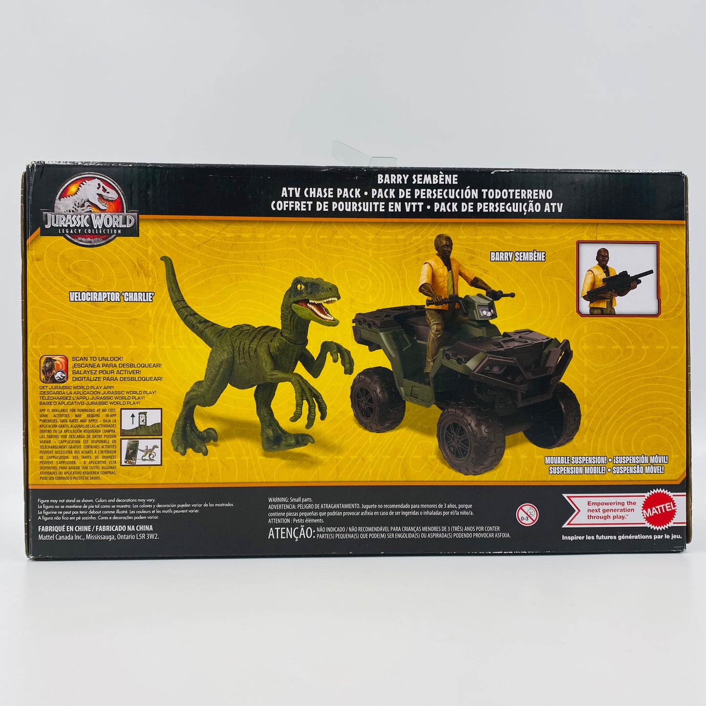Jurassic World Legacy Collection Barry Sembene ATV Chase Pack boxed action figures & vehicle (2024) Mattel