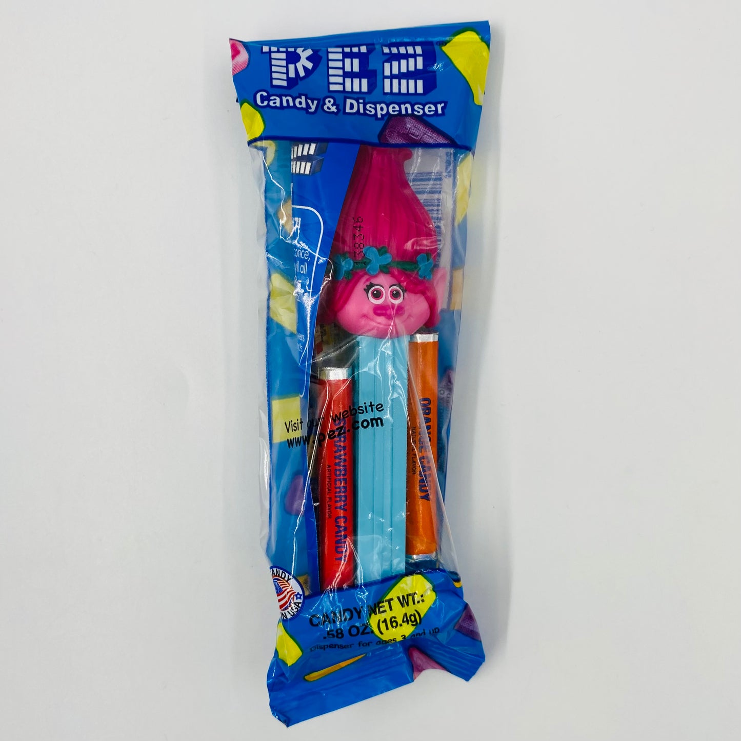 Trolls Poppy PEZ dispenser (2016) bagged 7.5 China