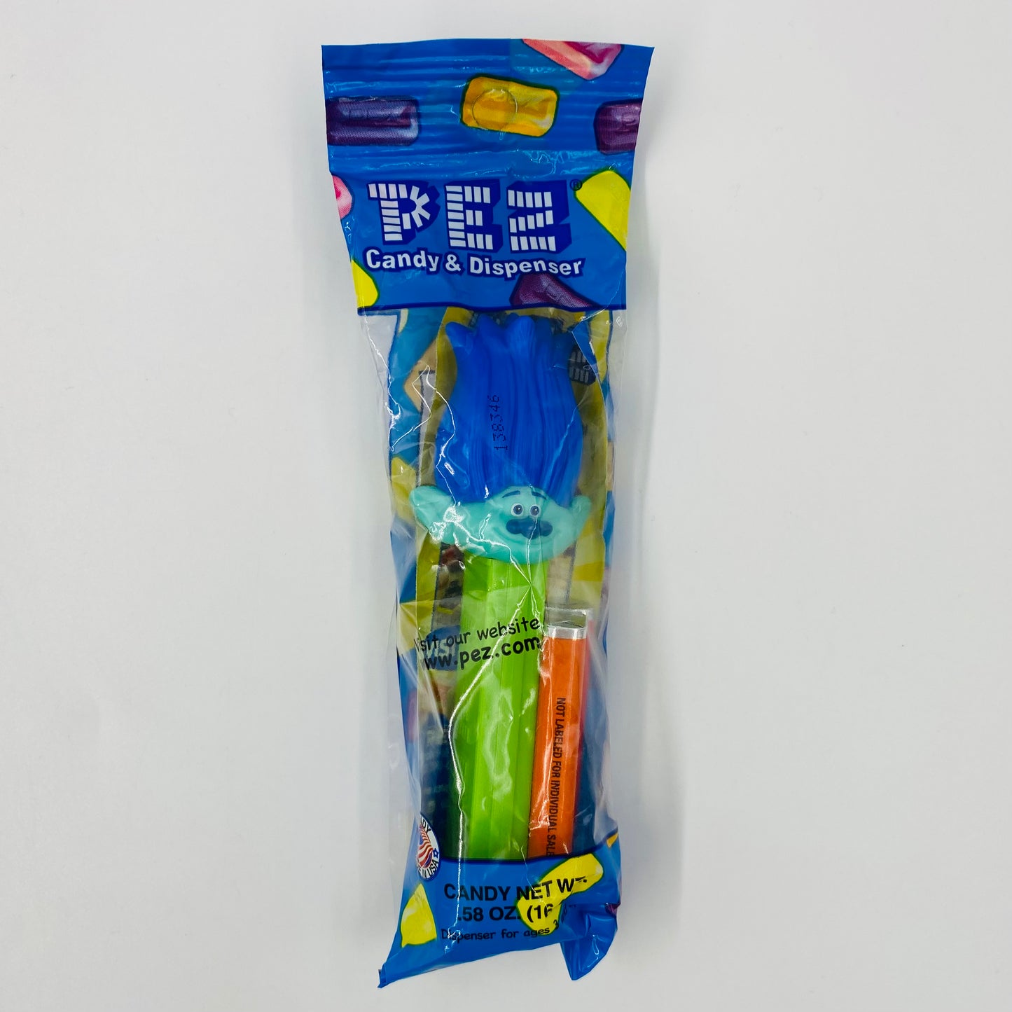 Trolls Branch PEZ dispenser (2016) bagged 7.5 China