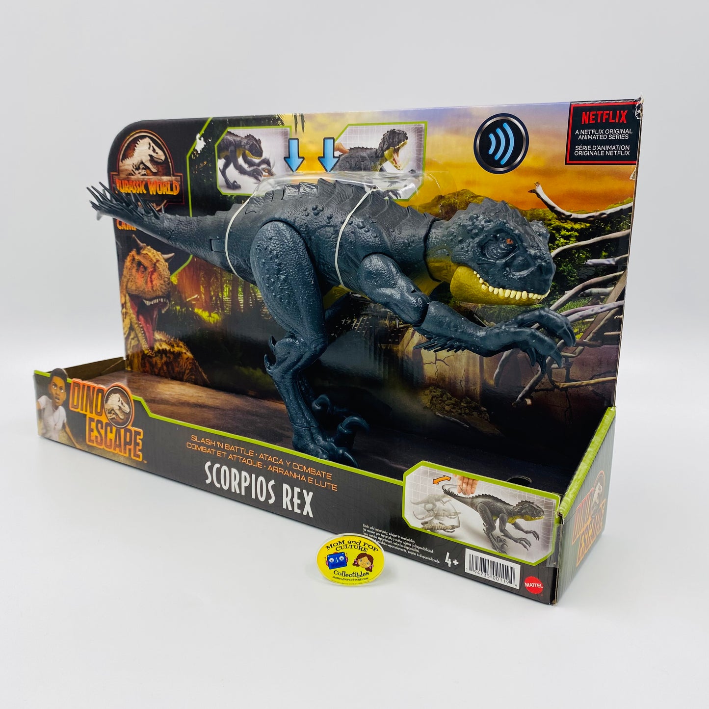 Jurassic World Camp Cretaceous Slash ’N Battle Scorpios Rex carded action figure (2021) Mattel