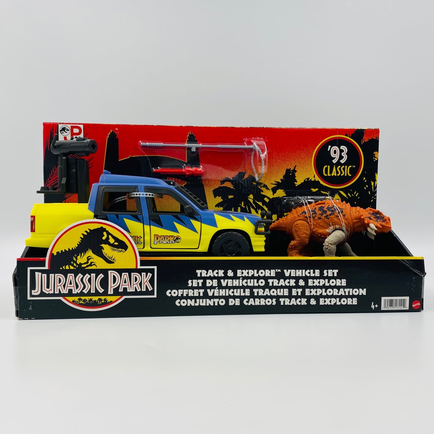 Jurassic Park ‘93 Classic Track & Explore Vehicle Set boxed action figure & vehicle (2023) Mattel