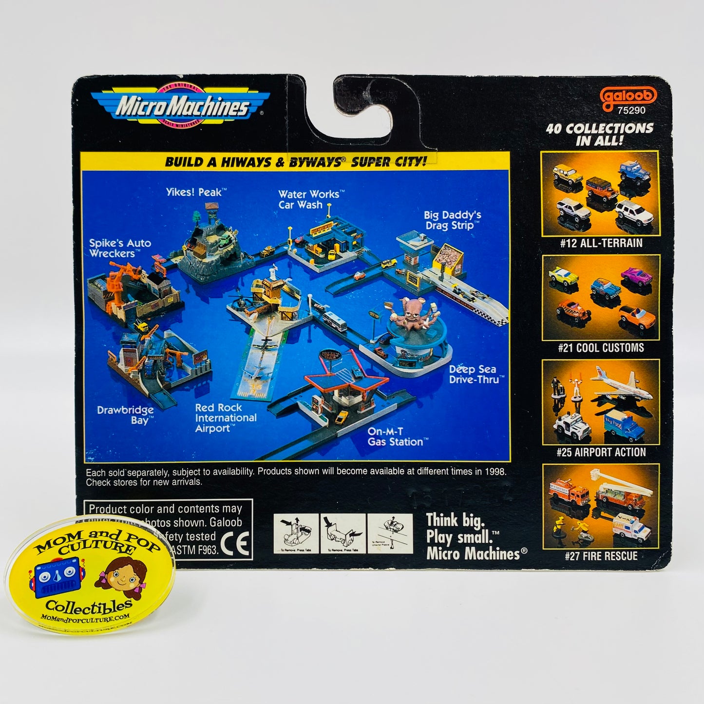 Micro Machines Micro World Concept 1 & Ford Indigo carded micro vehicle set (1998) Galoob (75290)