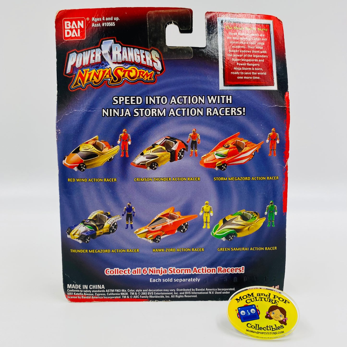 Power Rangers Ninja Storm Storm Megazord Action Racer carded action figure and vehicle (2003) Bandai
