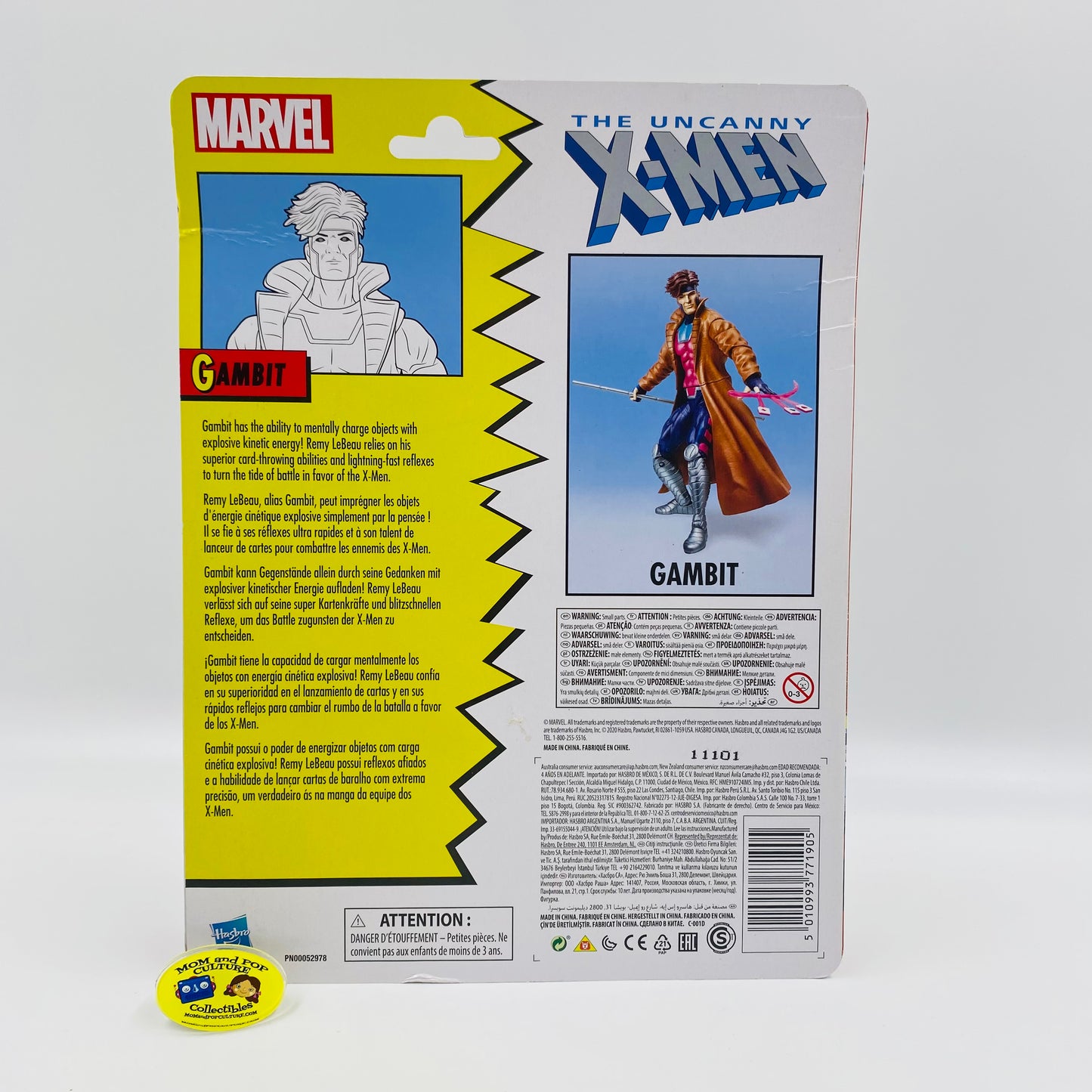 Marvel Legends X-Men Retro Collection Gambit carded 6” action figure (2021) Hasbro