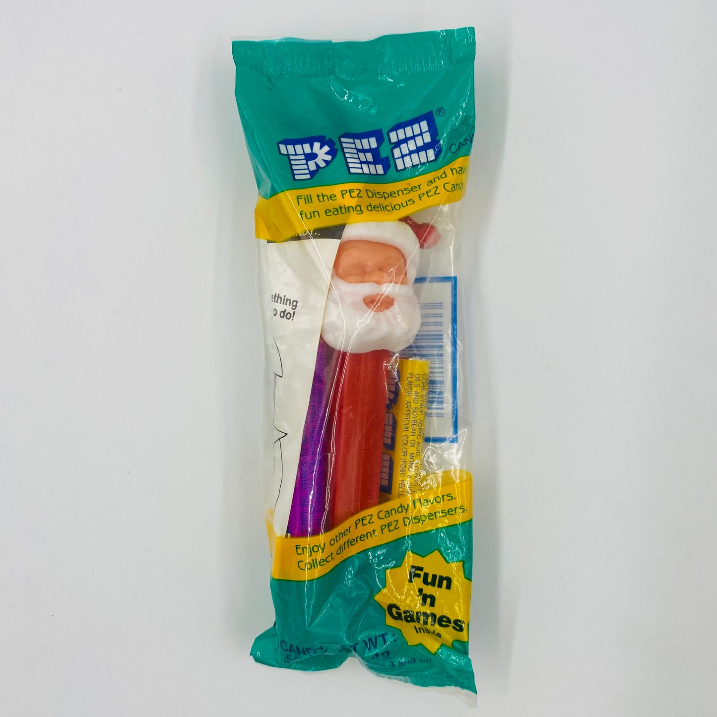 Christmas Santa Claus (no eyes) PEZ dispenser (1990’s) bagged 4.9 Yugoslavia green cello