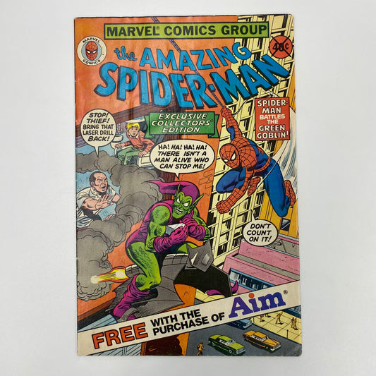 Exclusive Collectors Edition Spider-Man (1980) Marvel & Aim Toothpaste (GD)