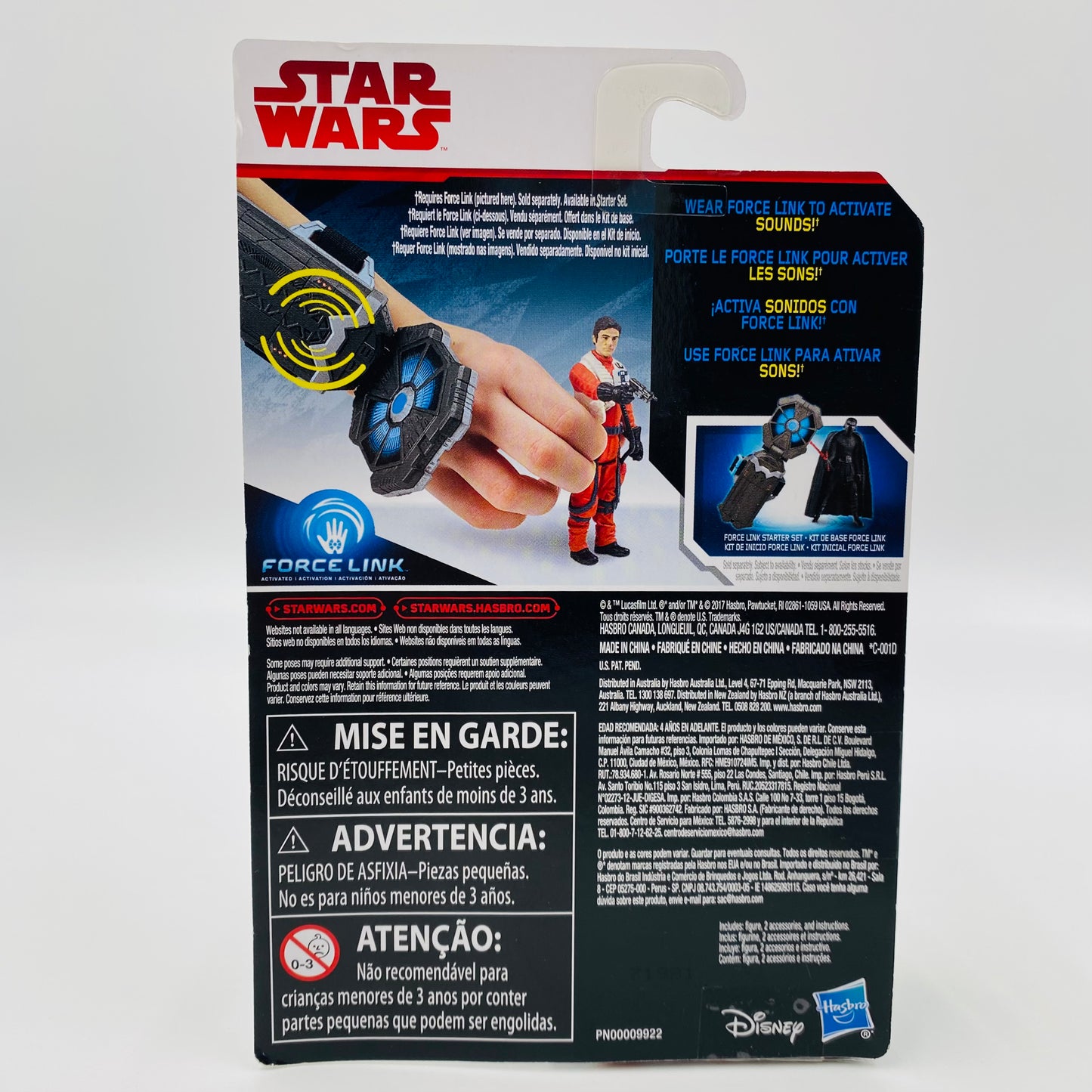 Star Wars The Last Jedi Poe Dameron (Resistance Pilot) 3.75” carded action figure (2017) Hasbro