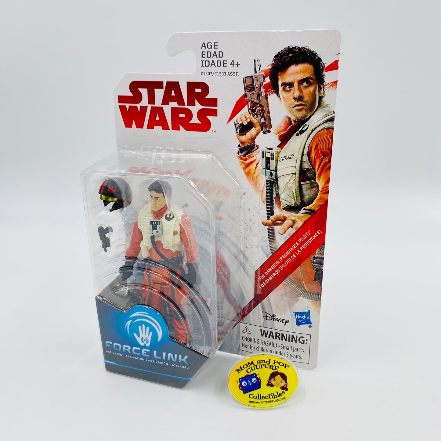 Star Wars The Last Jedi Poe Dameron (Resistance Pilot) 3.75” carded action figure (2017) Hasbro