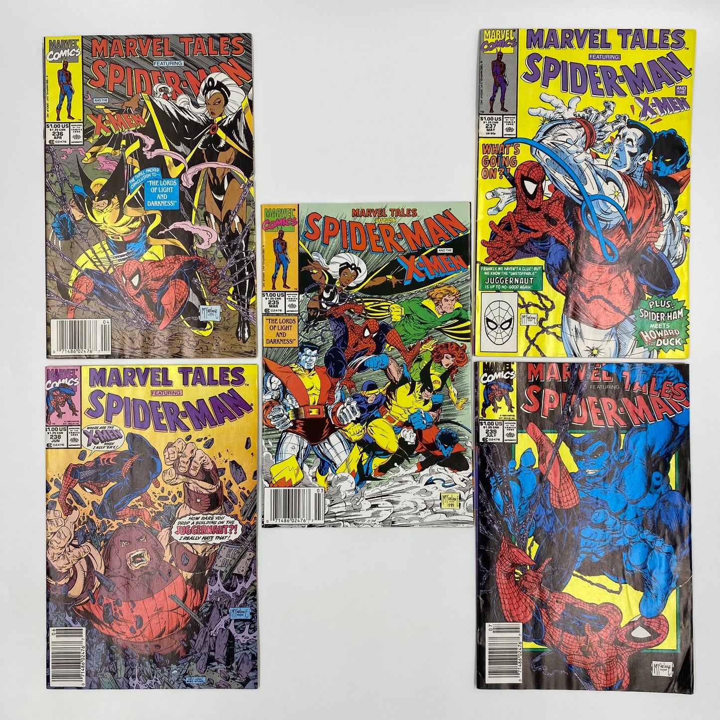 Marvel Tales Starring Spider-Man & the X-Men #224-239 “Todd McFarlane” (1989-1990) Marvel (FN)