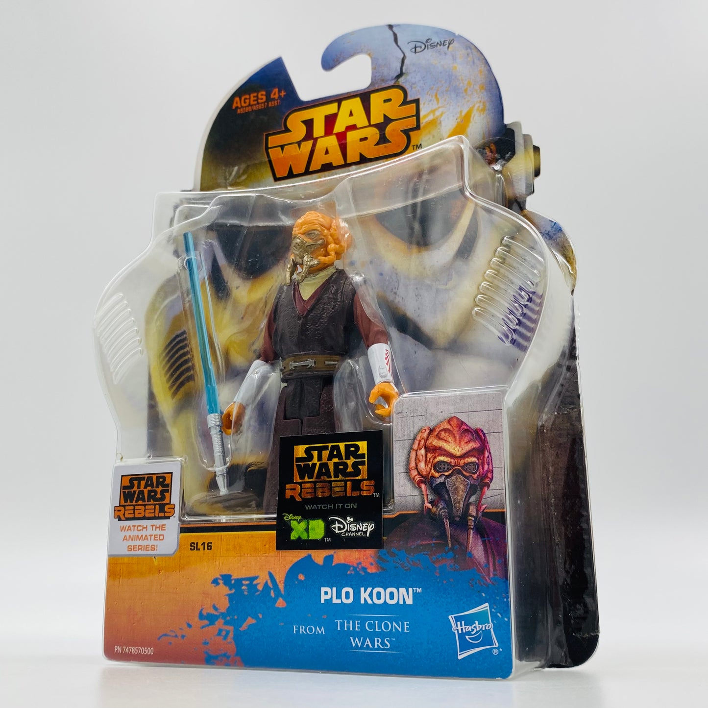 Star Wars The Clone Wars Plo Koon 3.75” carded action figure (2015) Hasbro