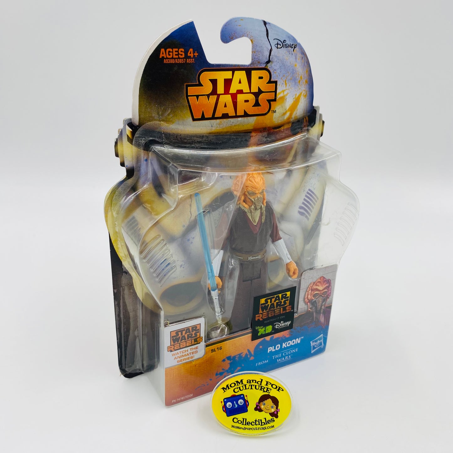 Star Wars The Clone Wars Plo Koon 3.75” carded action figure (2015) Hasbro