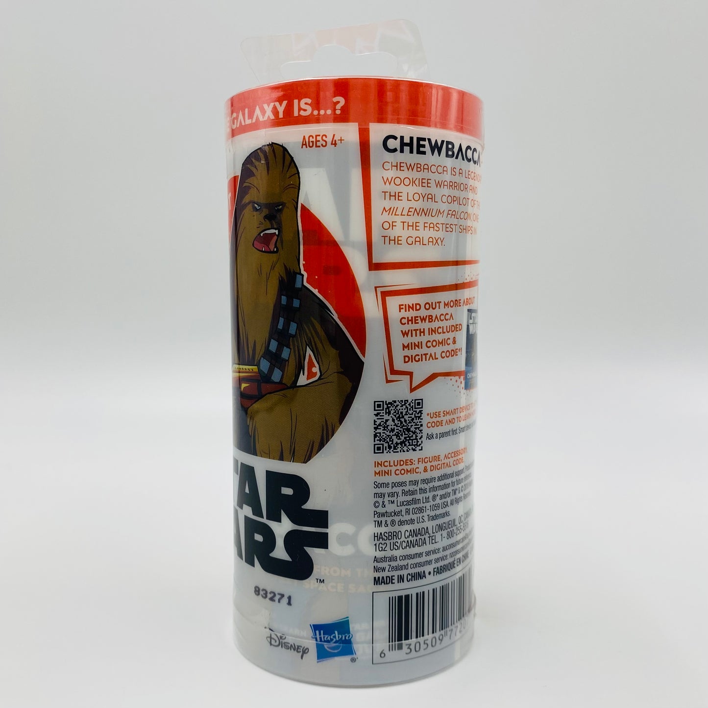 Star Wars Galaxy of Adventures Chewbacca 3.75” tubed action figure (2018) Hasbro