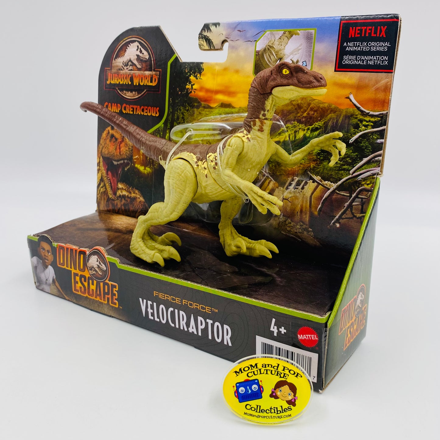 Jurassic World Camp Cretaceous Dino Escape Fierce Force Velociraptor carded action figure (2021) Mattel