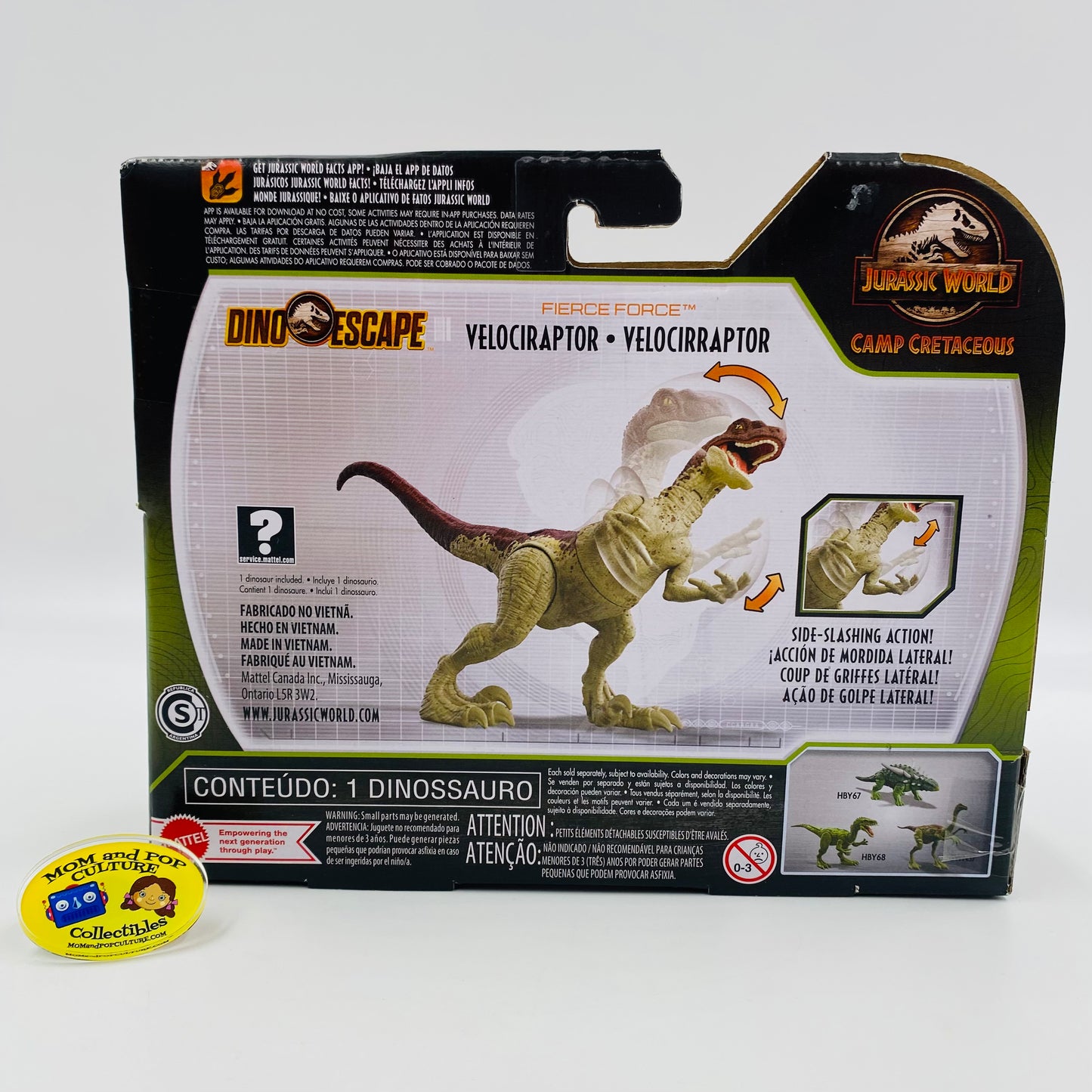 Jurassic World Camp Cretaceous Dino Escape Fierce Force Velociraptor carded action figure (2021) Mattel