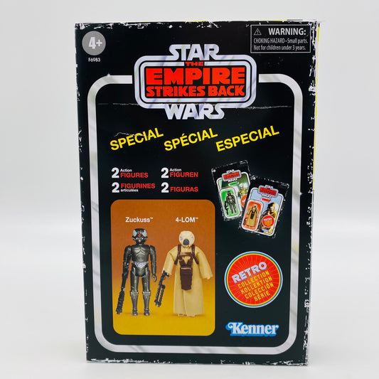 Star Wars Retro Collection The Empire Strikes Back Zuckuss & 4-LOM 3.75” carded action figures (2023) Kenner (Hasbro)