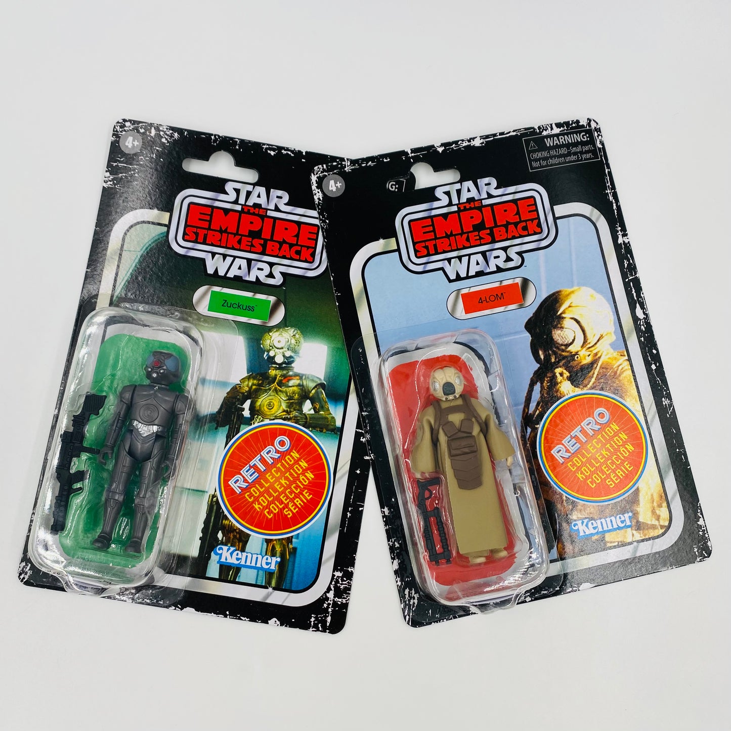 Star Wars Retro Collection The Empire Strikes Back Zuckuss & 4-LOM 3.75” carded action figures (2023) Kenner (Hasbro)
