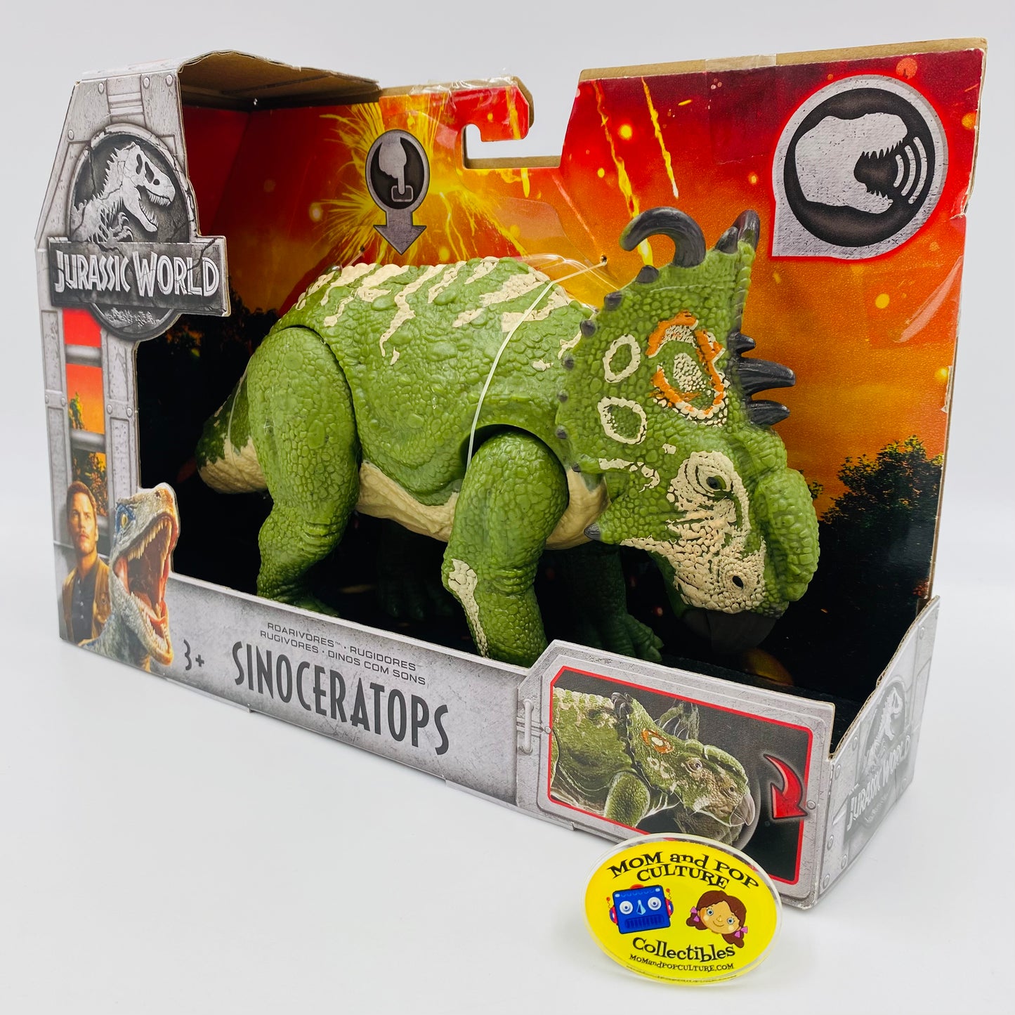 Jurassic World Fallen Kingdom Roarivores Sinoceratops carded action figure (2018) Mattel
