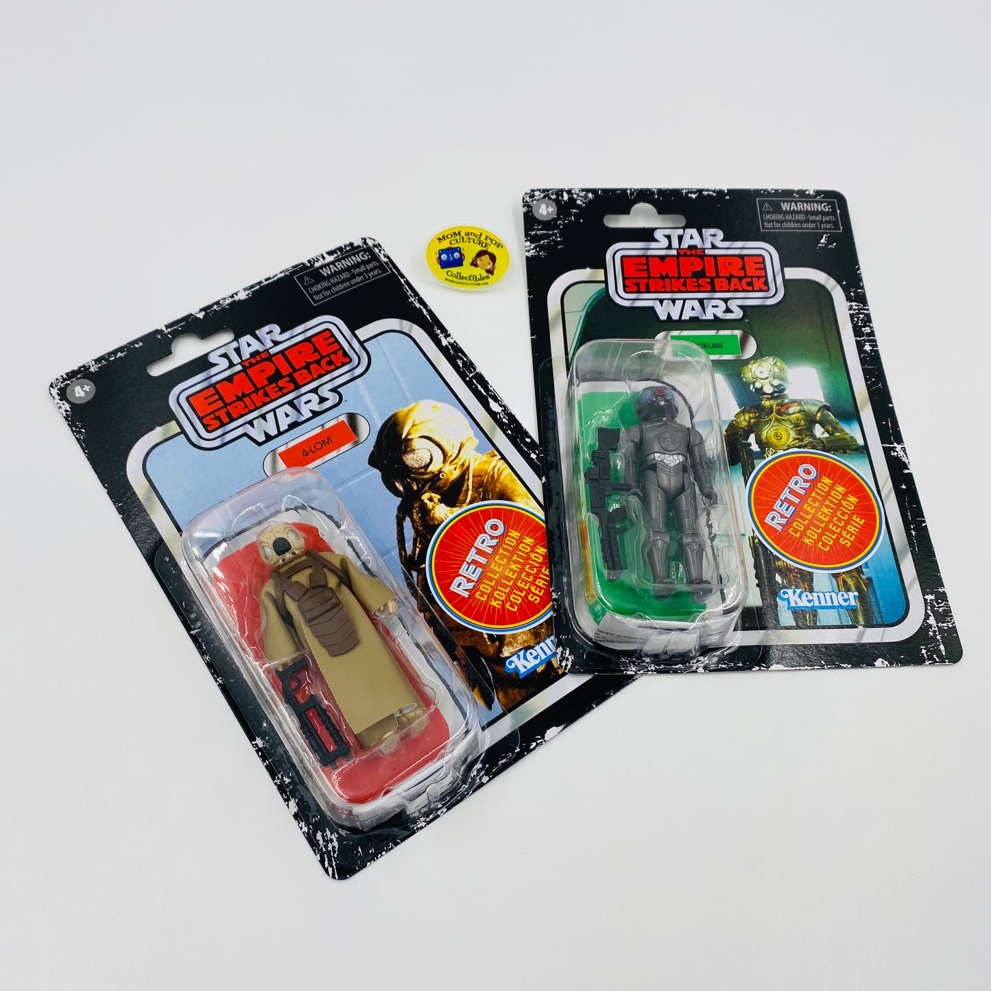 Star Wars Retro Collection The Empire Strikes Back Zuckuss & 4-LOM 3.75” carded action figures (2023) Kenner (Hasbro)