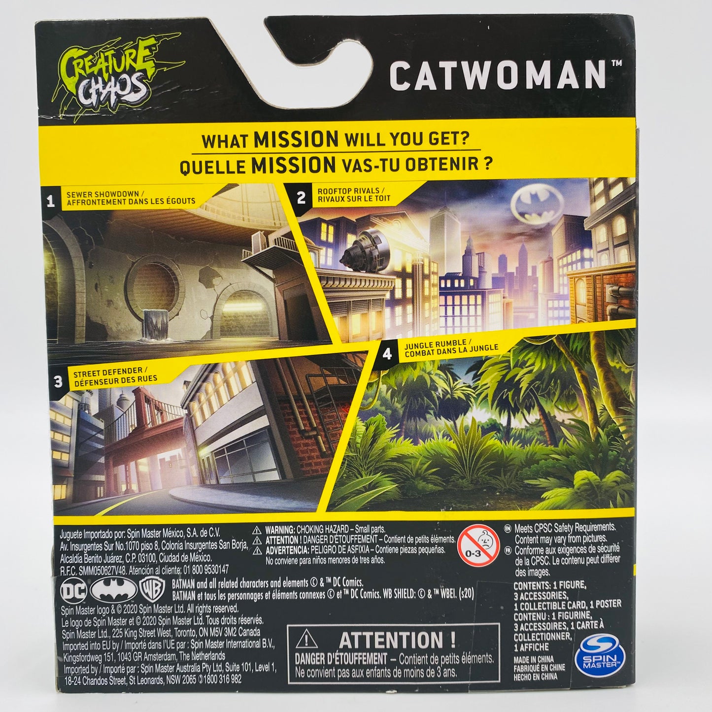 Batman The Caped Crusader Creature Chaos Catwoman carded 4” action figure (2020) Spin Master