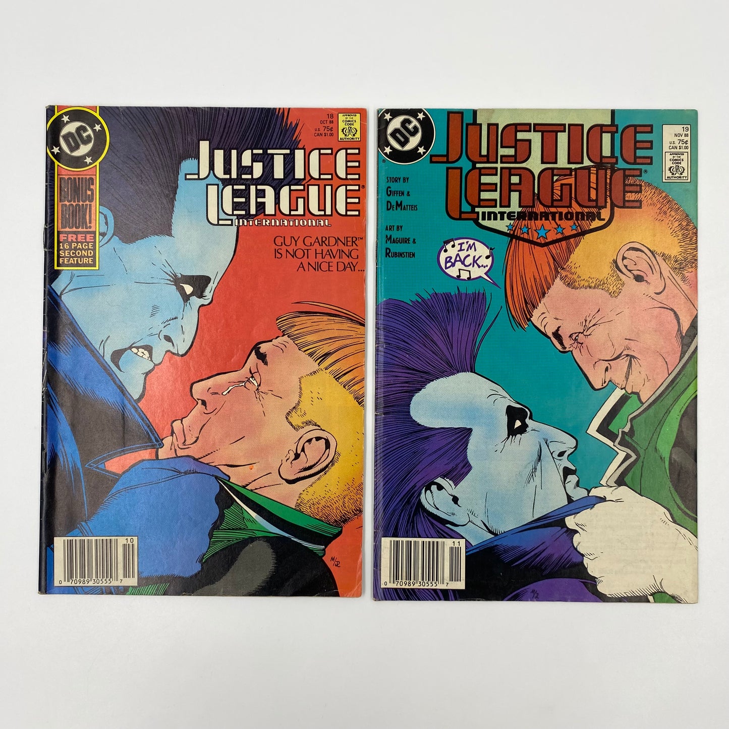 Justice League International #18-19 (1988) DC (VG-, VG-)