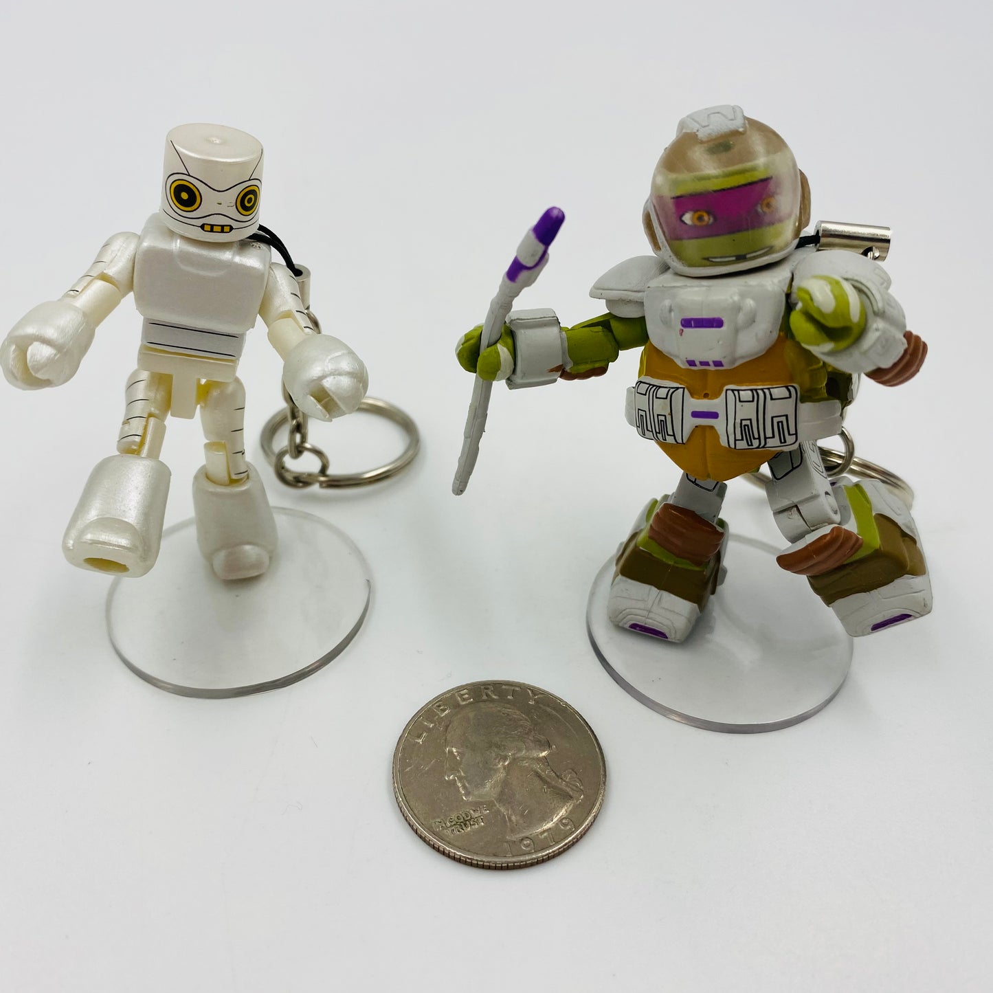 Minimates Teenage Mutant Ninja Turtles series 4 Dimension X Donatello & Fugitoid loose 2" action figures (2016) Diamond Select Toys & Art Asylum