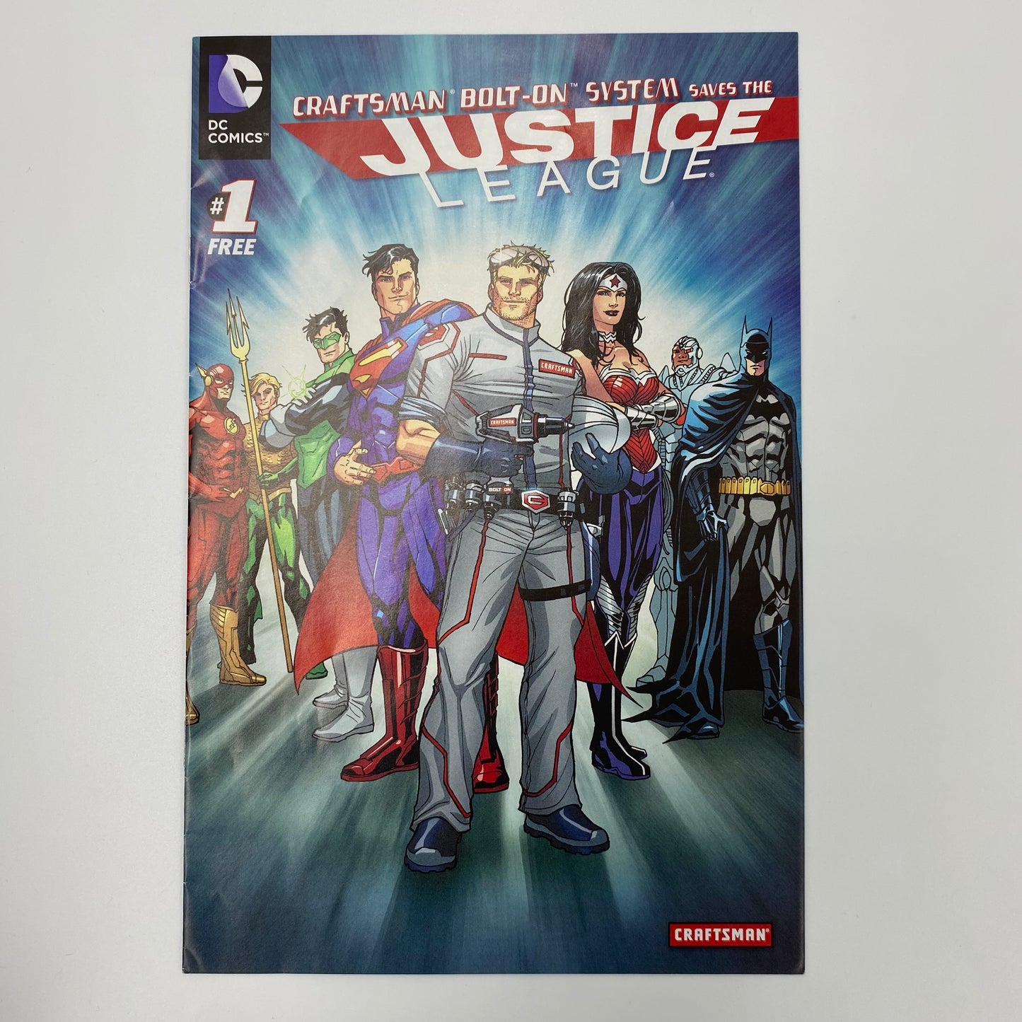 Craftsman Bolt-On System Saves The Justice League #1 (2012) DC & Craftsman (VG)