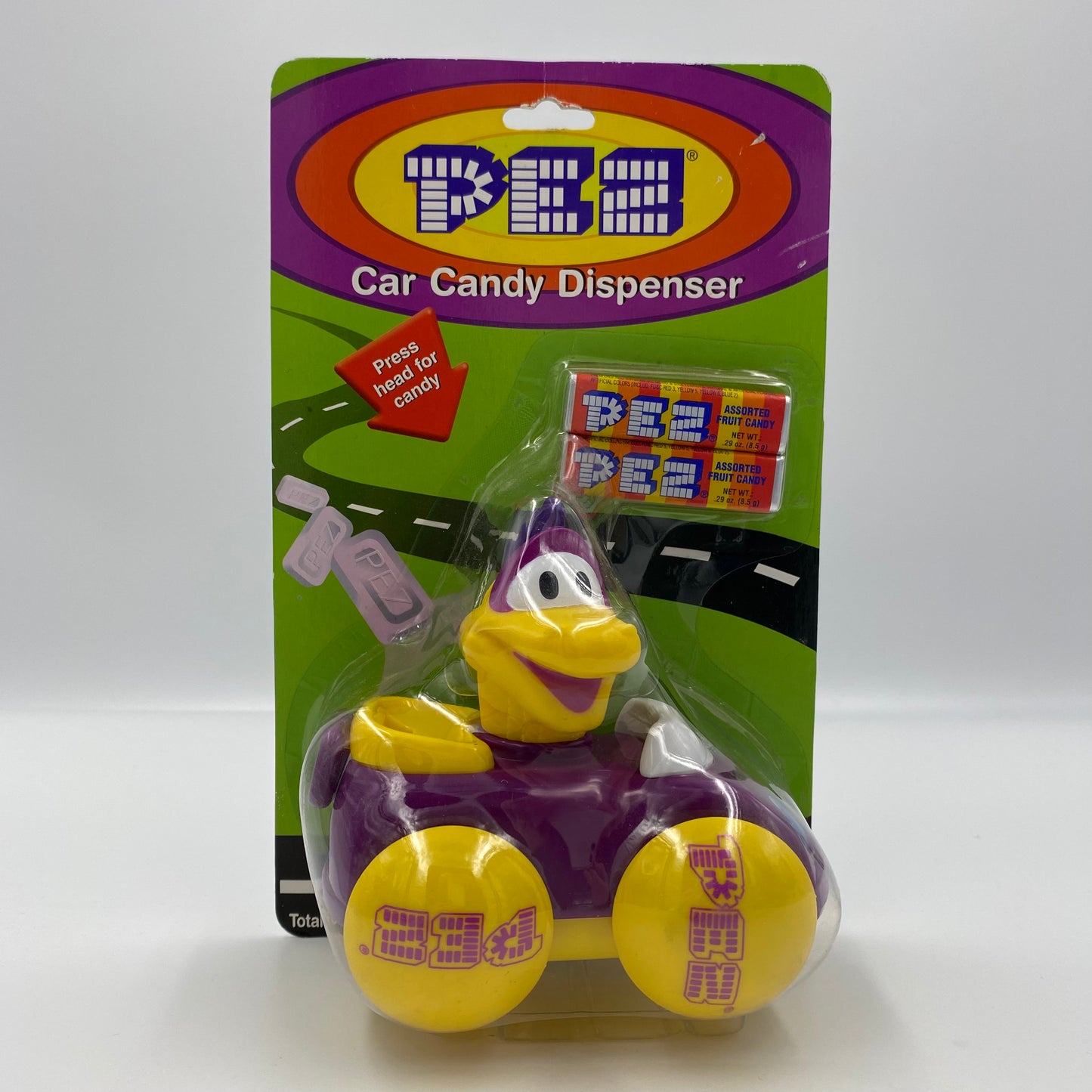 PEZ-A-Saurs He-Saur PEZ car candy dispenser (1990's) carded