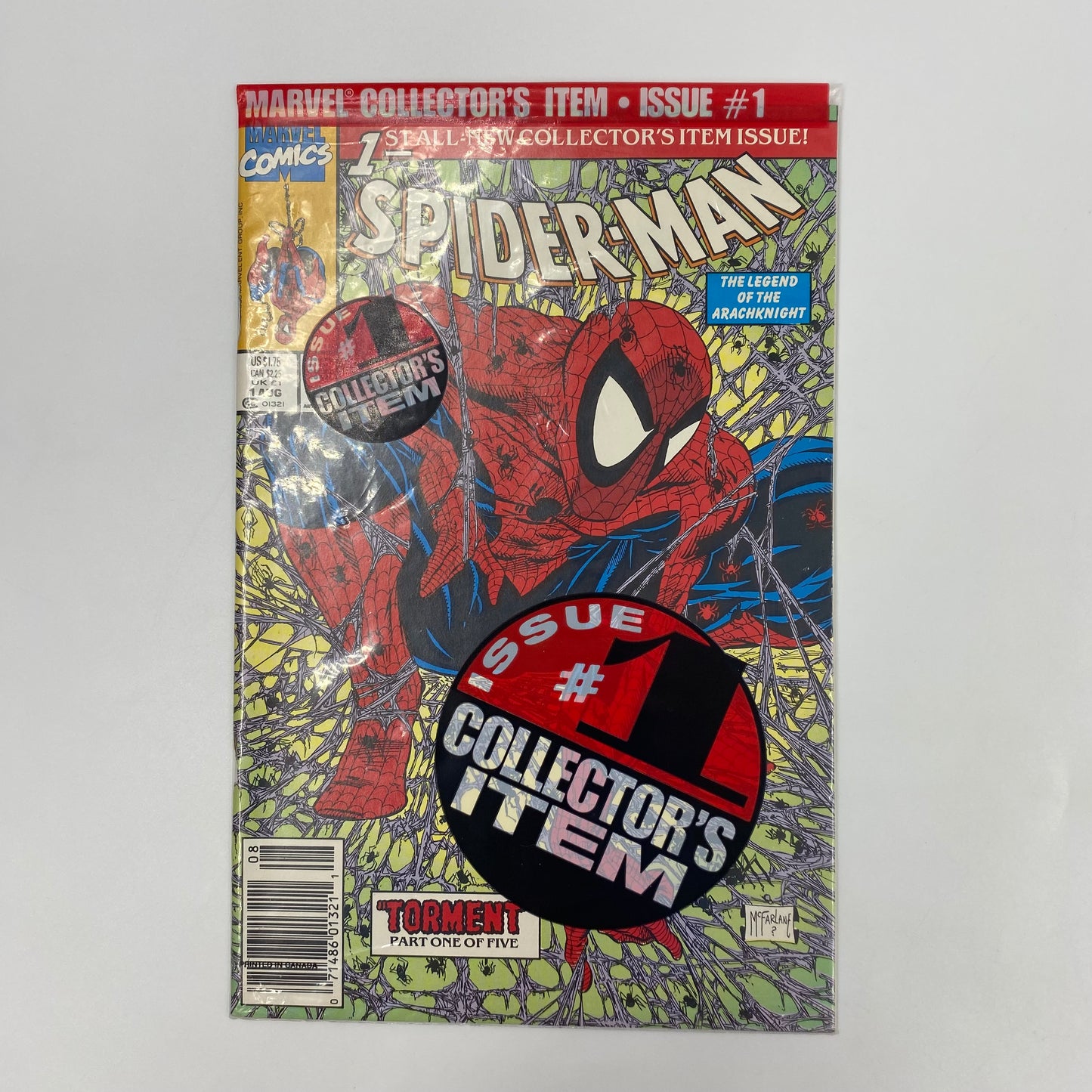 Spider-Man #1 polybagged newsstand edition (1990) Marvel (VF-)
