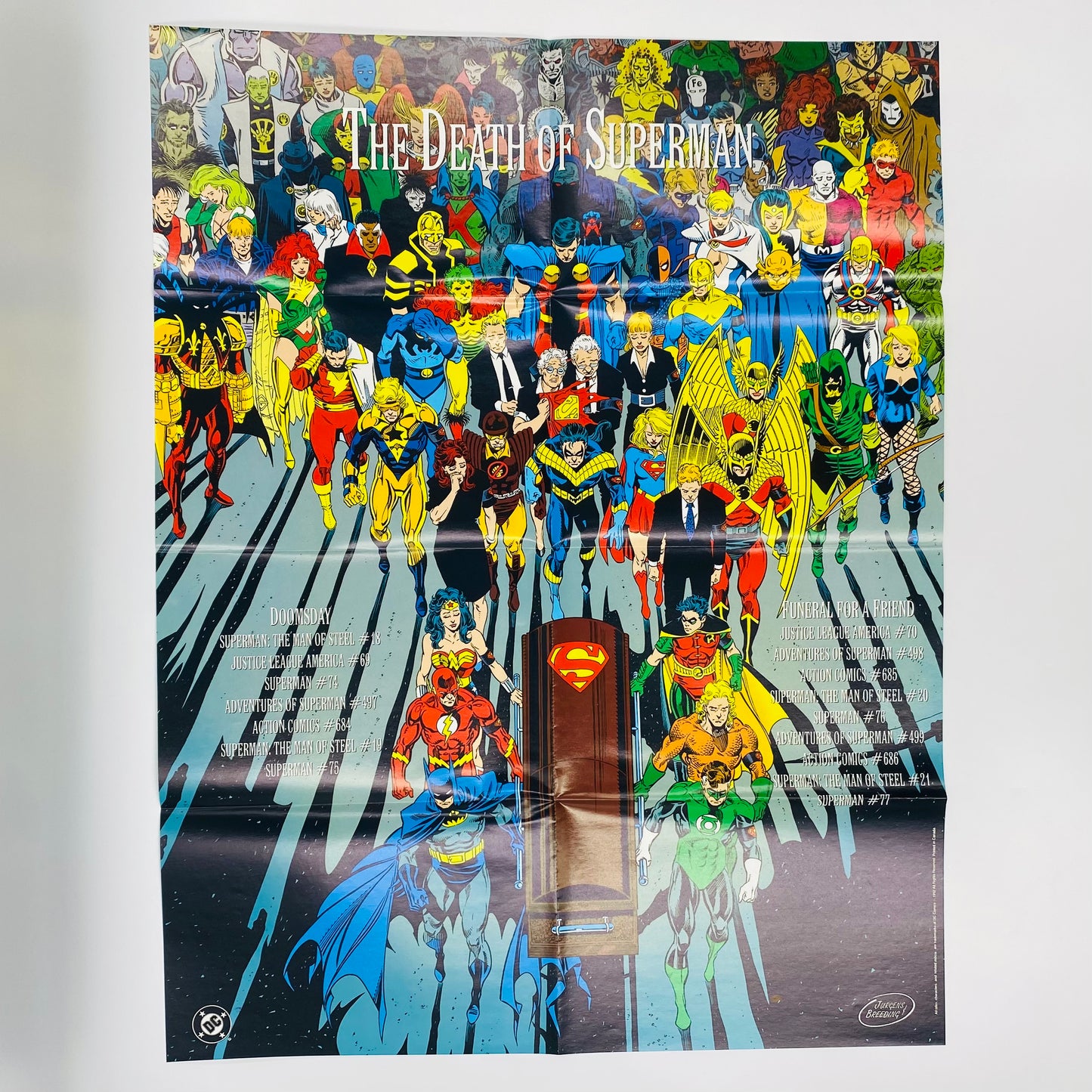 Superman #75 Full-Color 26” x 20” Memorial Poster (1993) DC