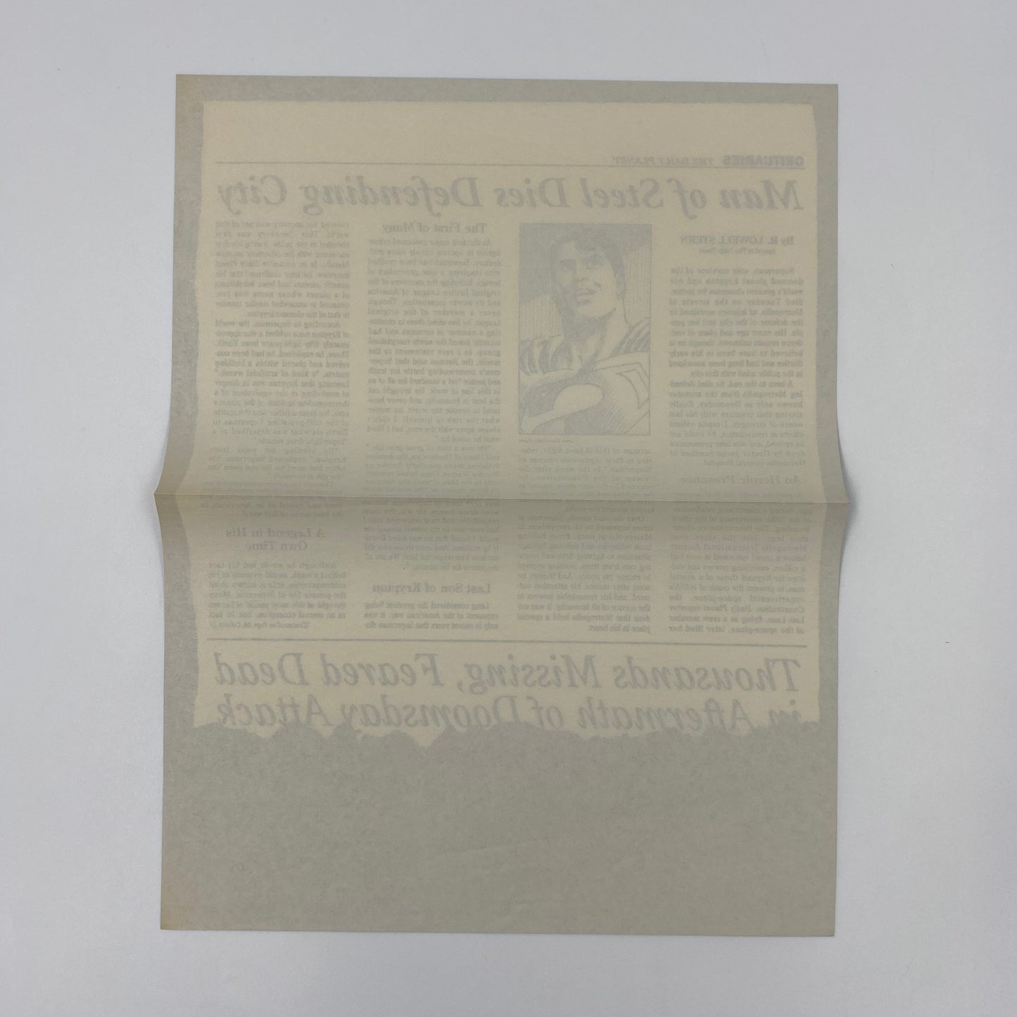 Superman #75 Daily Planet Obituary (1993) DC