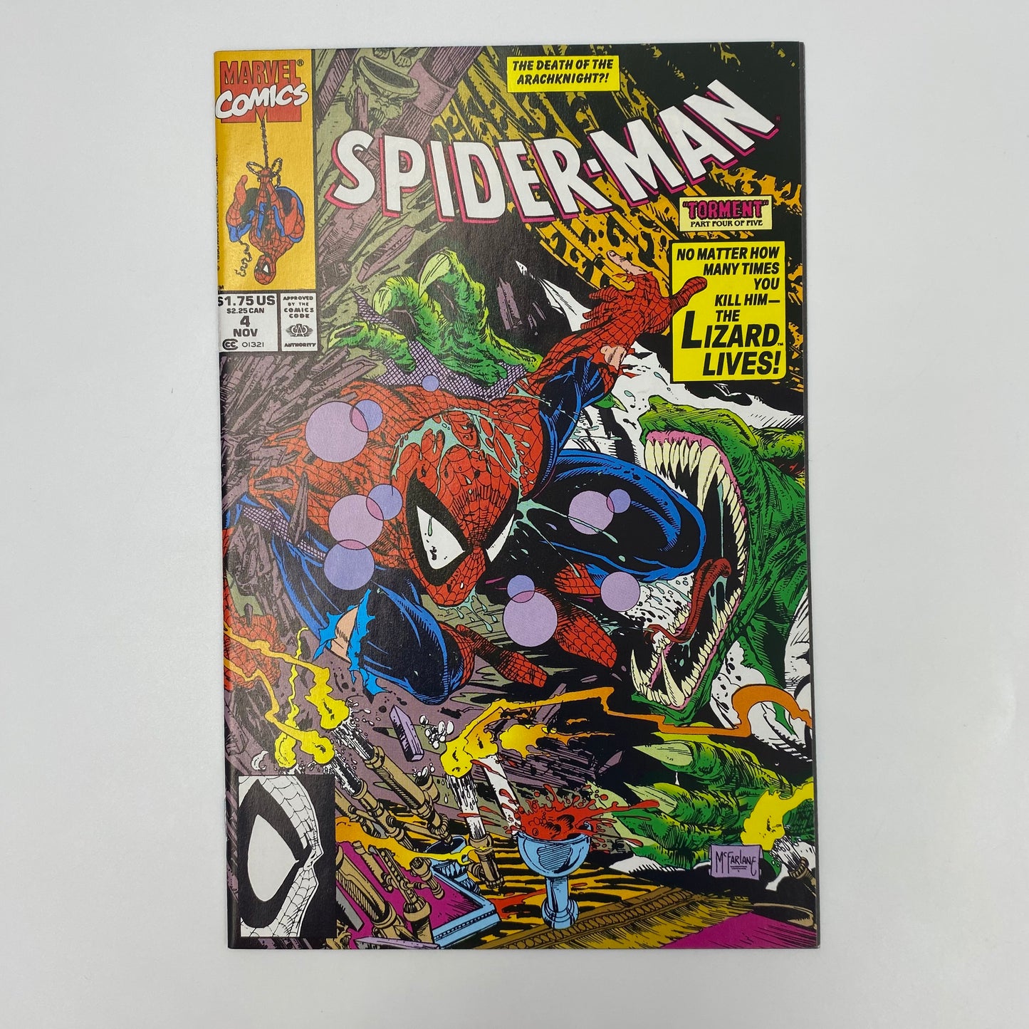 Spider-Man #4 direct edition (1990) Marvel (FN-)