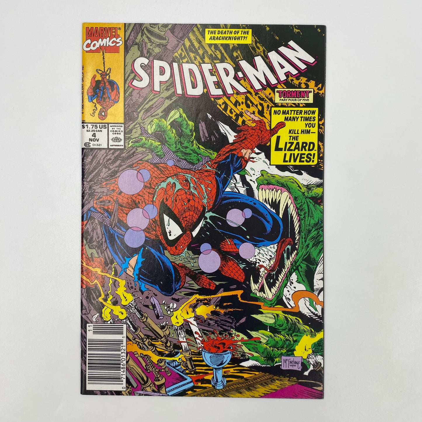 Spider-Man #4 newsstand edition (1990) Marvel (VG+)