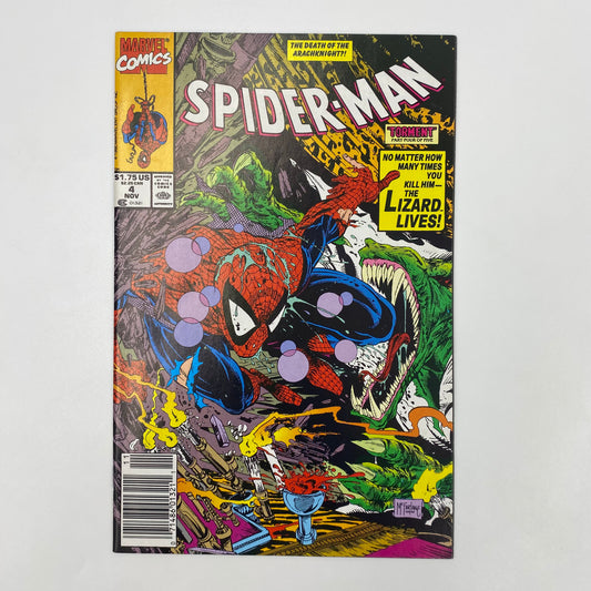 Spider-Man #4 newsstand edition (1990) Marvel (VG+)