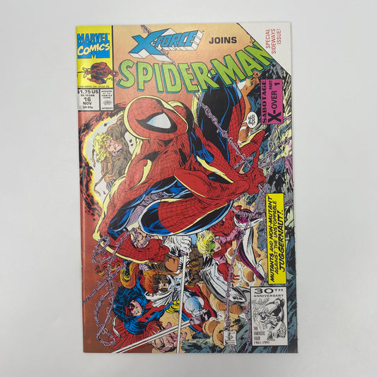Spider-Man #16 direct edition “Sabotage X-Over” (1991) Marvel (FN+)