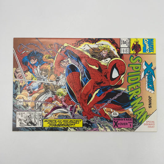 Spider-Man #16 direct edition “Sabotage X-Over” (1991) Marvel (VG+)