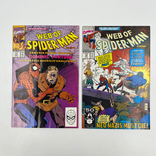 Web of Spider-Man #71 & #72 (1990-1991) Marvel (FN)