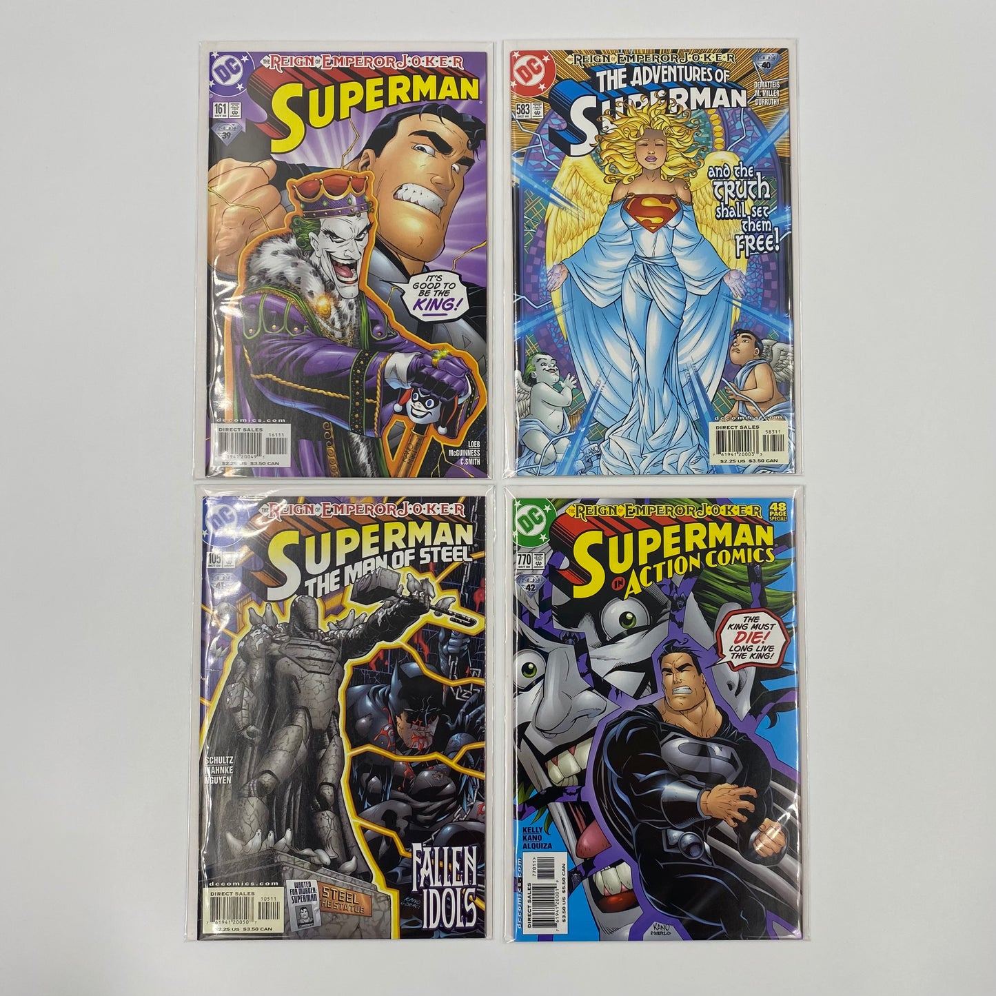 Superman Arkham & Superman Emperor Joker: Superman #160-161, Adventures of Superman #582-583, Superman The Man of Steel #104-105, Action Comics #769-770, Superman Emperor Joker #1 (2000) DC (FN to NM)