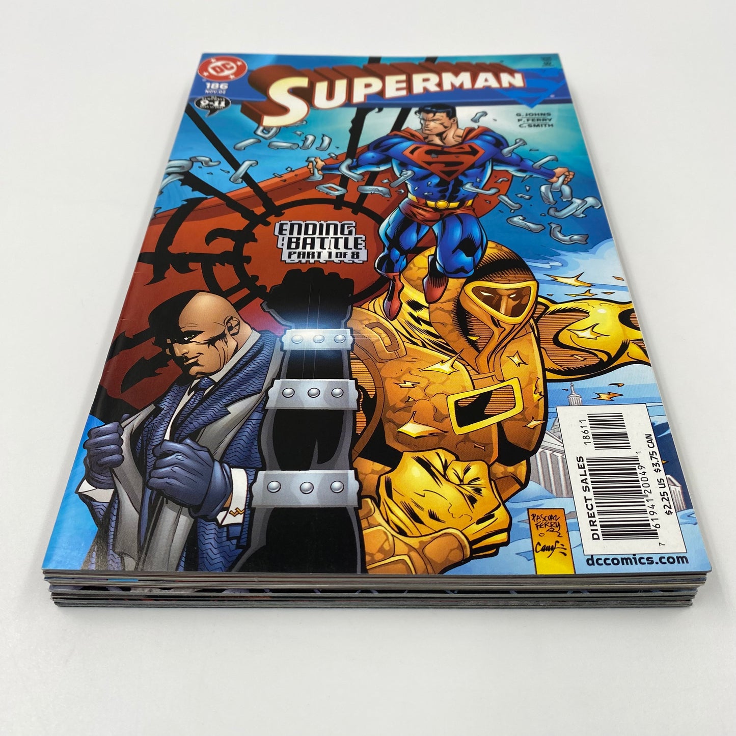 Superman Ending Battle: Superman #186-187 (2002), Adventures of Superman #608-609 (2002), Superman: The Man of Steel #130-131 (2002), Action Comics #795-796 (2002) DC (FN to VF)