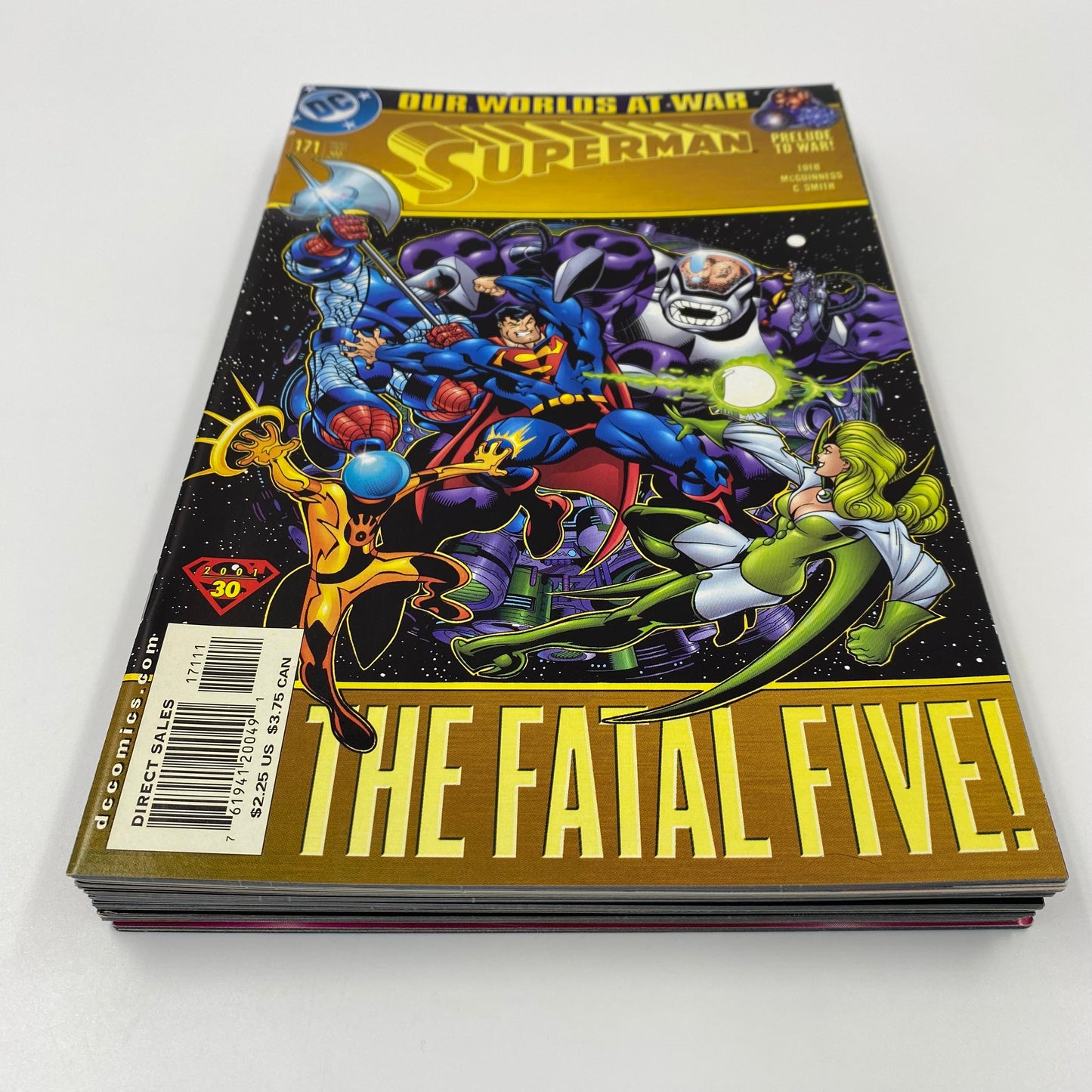 Superman Our Worlds at War: Superman #171-173 (2001), Adventures of Superman #593-595 (2001), Superman: The Man of Steel #115-117 (2001), Action Comics #780-782 (2001) DC (FN to NM)