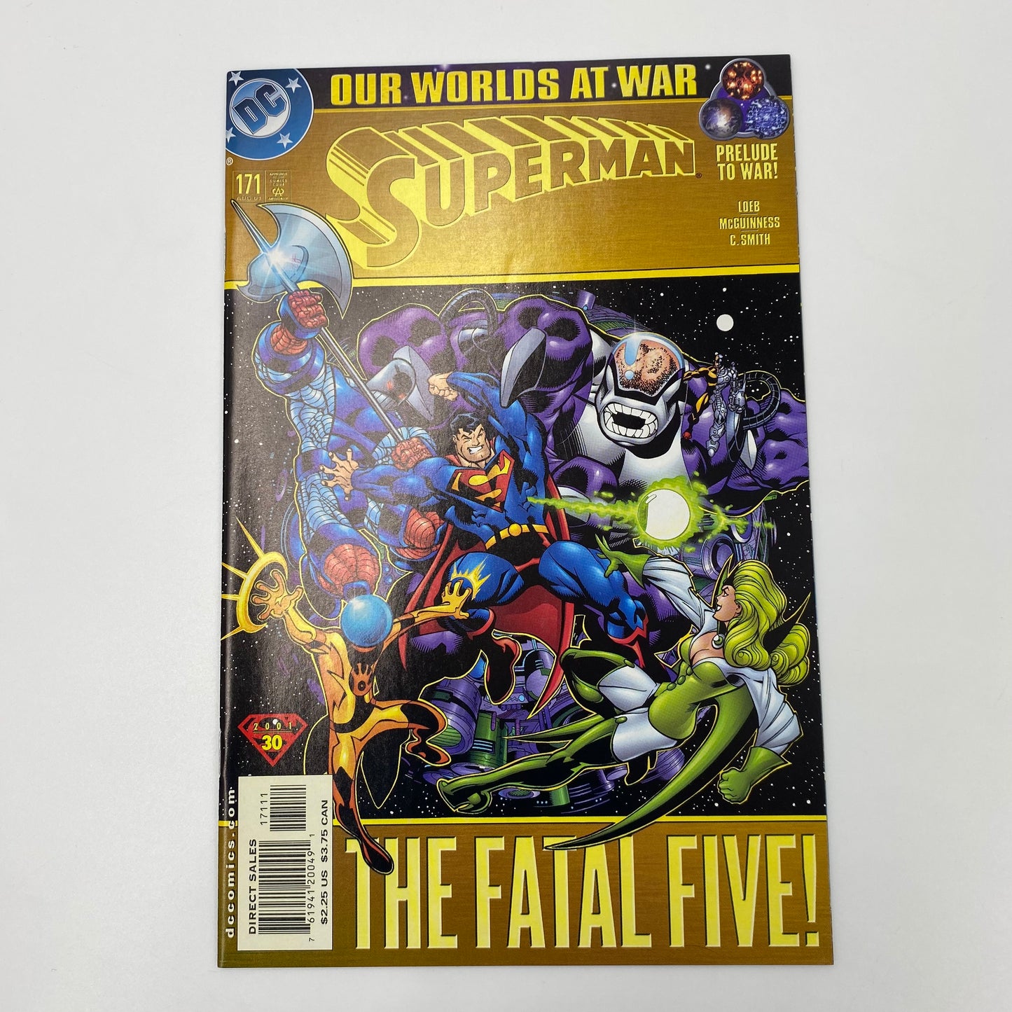 Superman Our Worlds at War: Superman #171-173 (2001), Adventures of Superman #593-595 (2001), Superman: The Man of Steel #115-117 (2001), Action Comics #780-782 (2001) DC (FN to NM)