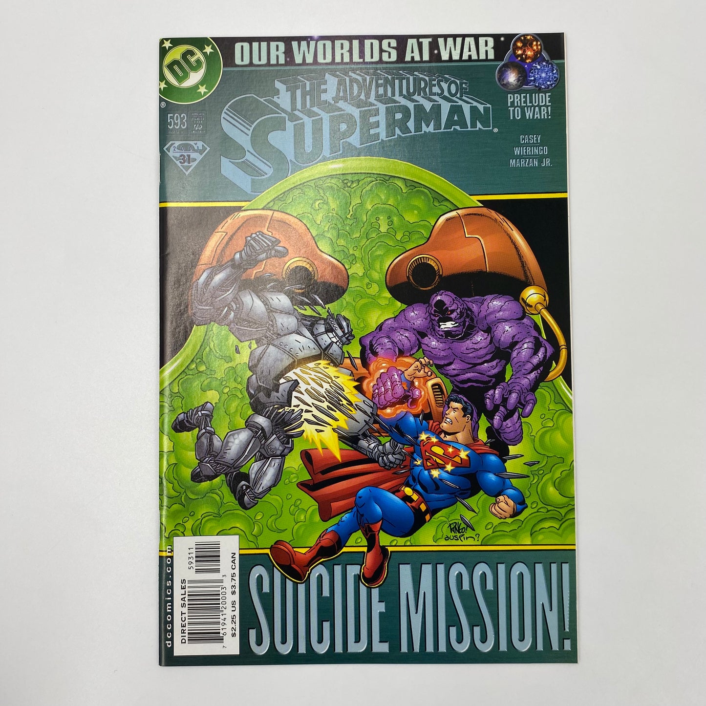 Superman Our Worlds at War: Superman #171-173 (2001), Adventures of Superman #593-595 (2001), Superman: The Man of Steel #115-117 (2001), Action Comics #780-782 (2001) DC (FN to NM)