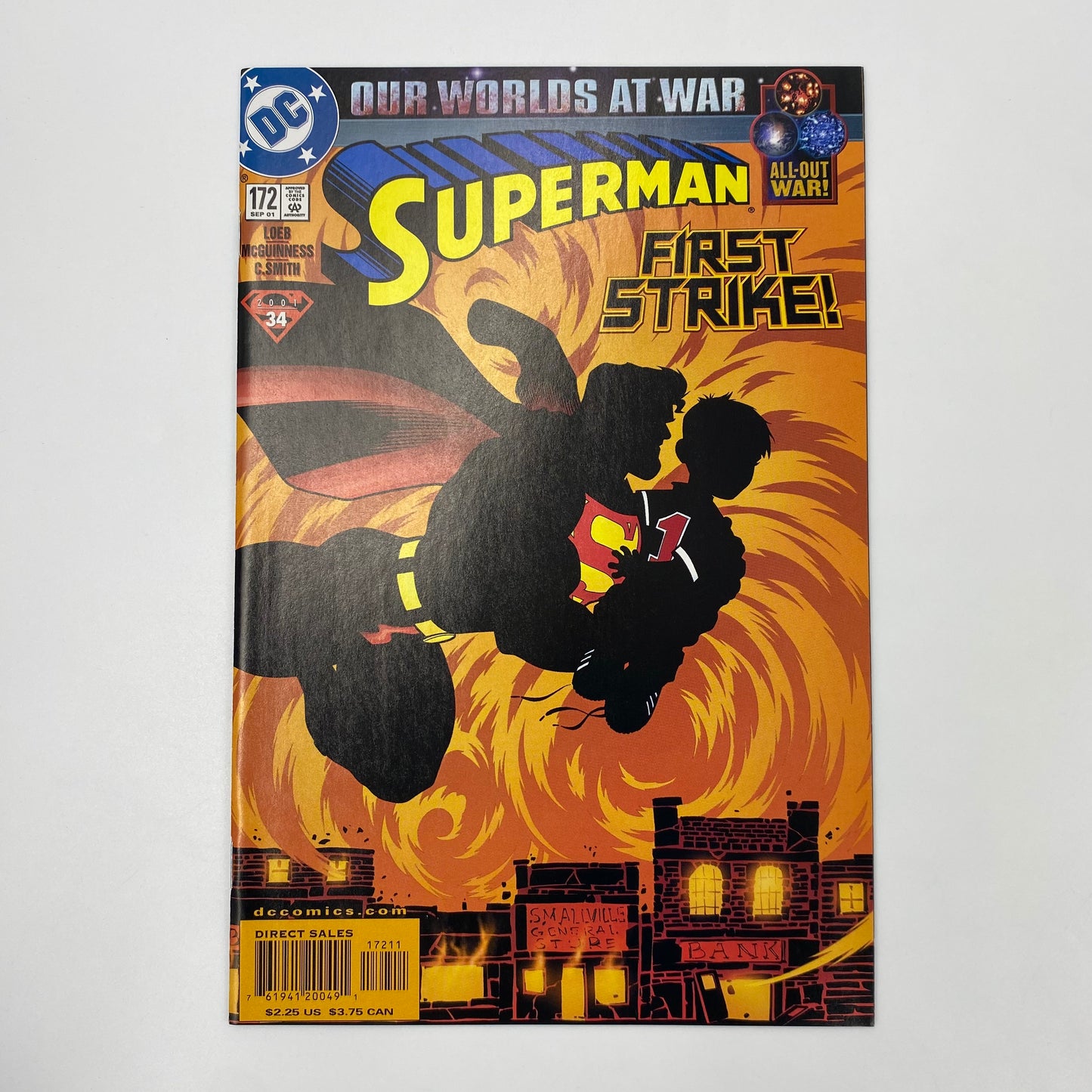Superman Our Worlds at War: Superman #171-173 (2001), Adventures of Superman #593-595 (2001), Superman: The Man of Steel #115-117 (2001), Action Comics #780-782 (2001) DC (FN to NM)