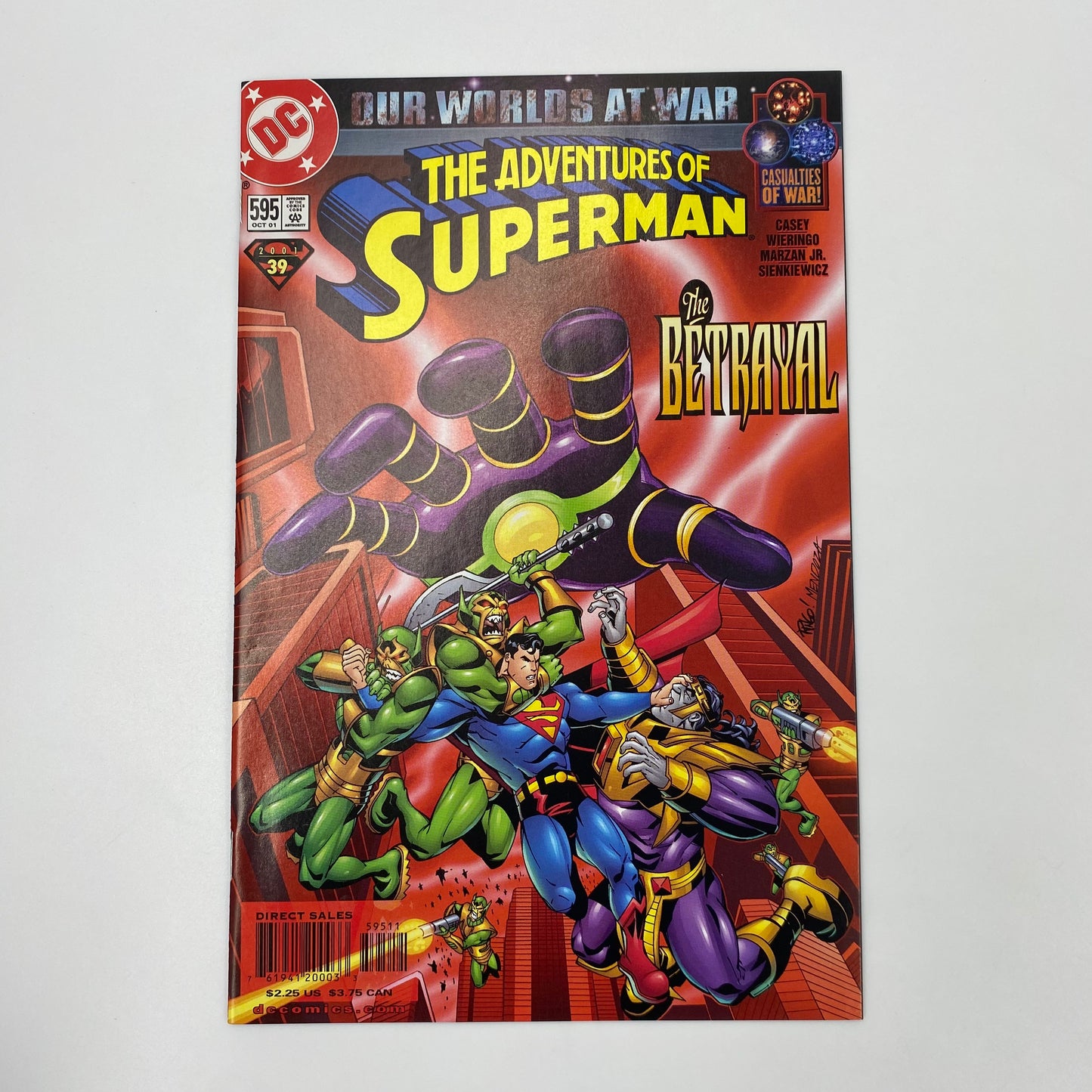 Superman Our Worlds at War: Superman #171-173 (2001), Adventures of Superman #593-595 (2001), Superman: The Man of Steel #115-117 (2001), Action Comics #780-782 (2001) DC (FN to NM)