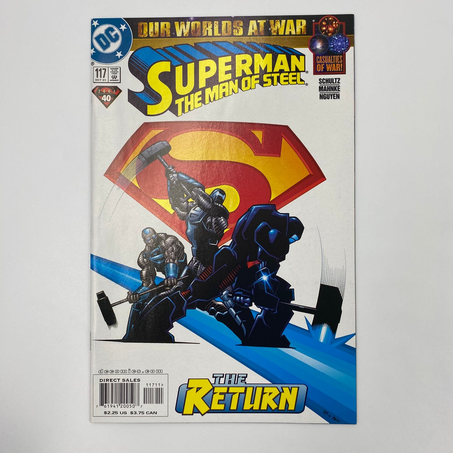 Superman Our Worlds at War: Superman #171-173 (2001), Adventures of Superman #593-595 (2001), Superman: The Man of Steel #115-117 (2001), Action Comics #780-782 (2001) DC (FN to NM)