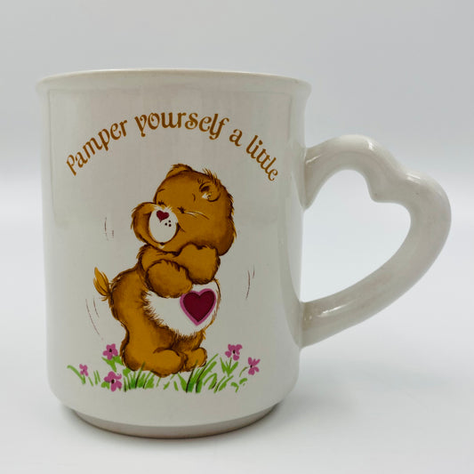 Care Bears Tenderheart "PAMPER YOURSELF A LITTLE" 9oz mug (1983) American Greetings