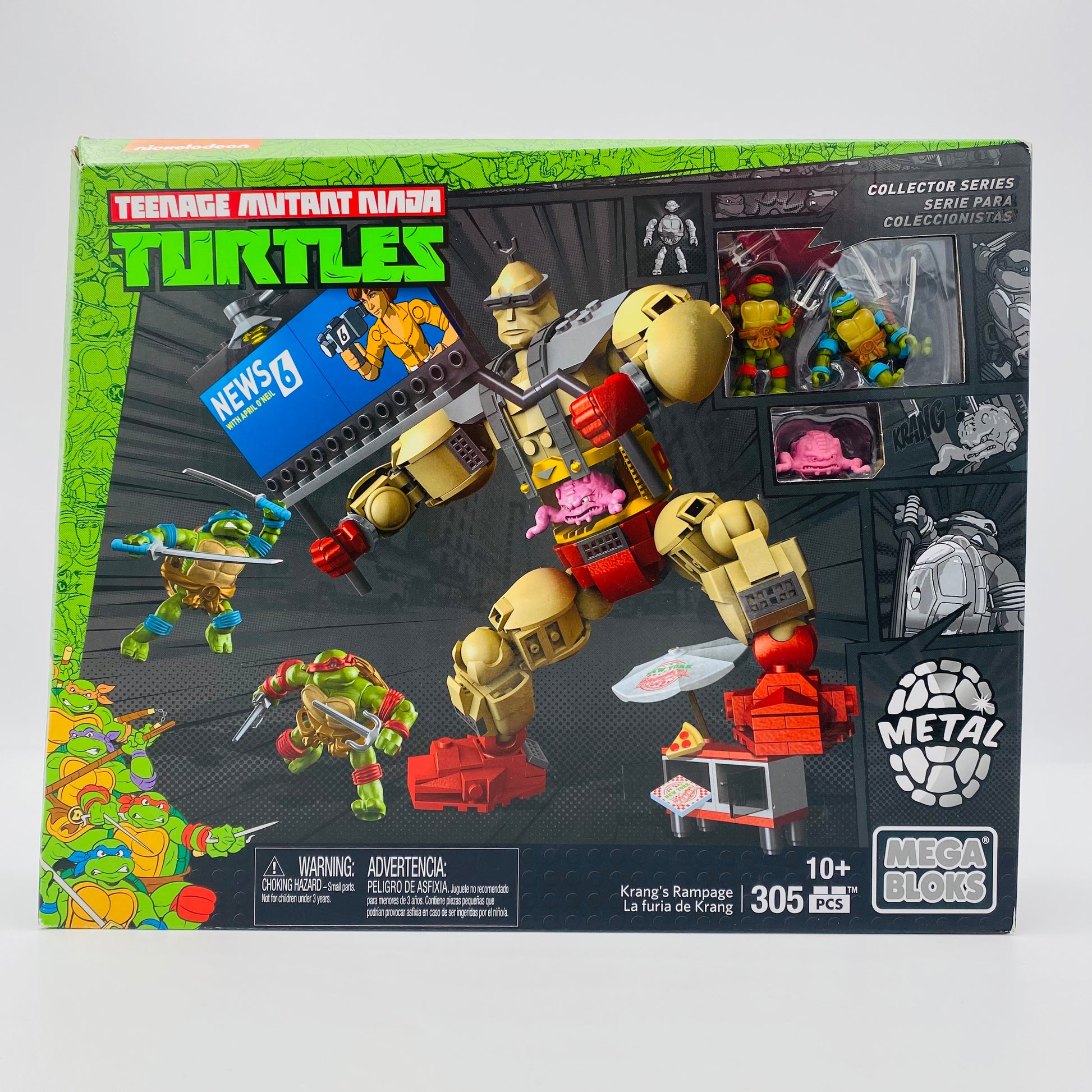 Mega Bloks Teenage Mutant Ninja Turtles Krang s Rampage with Krang Le Mom and Pop Culture Collectibles